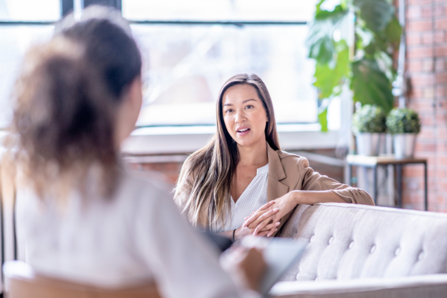 person in therapy